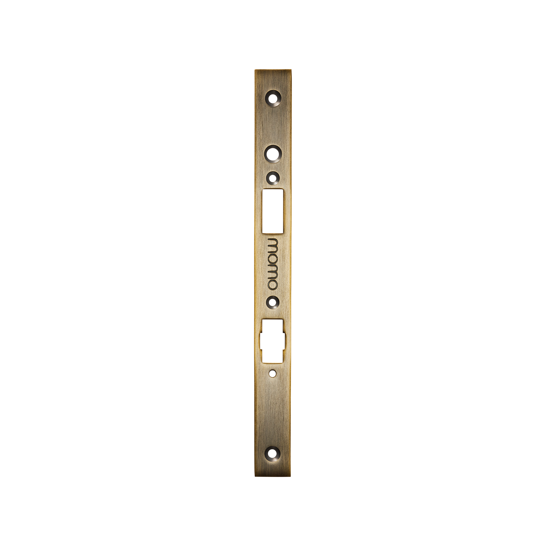 Momo Roller Mortice Lock Forend Plate For Use With Euro Cylinder Dark Brushed Brass