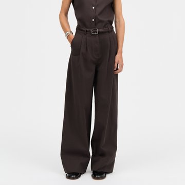 Prairie Cotton Twill Bukser, Dark Brown