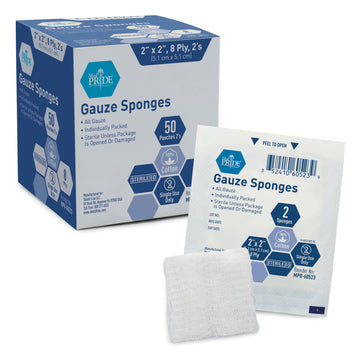 MedPride Sterile Gauze Sponge 2x2 8-Ply Case medical supply