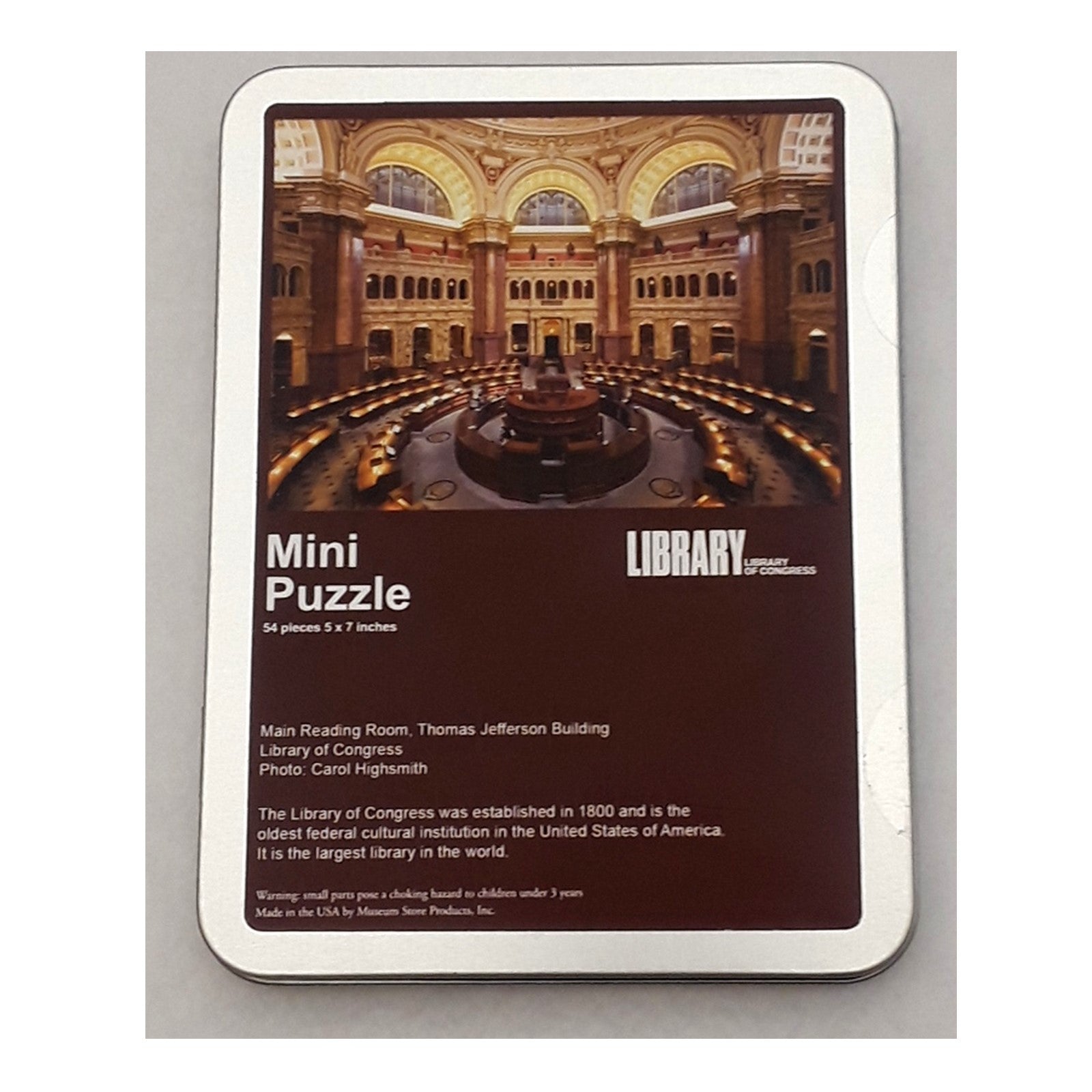 Main Reading Room Mini Puzzle - Library of Congress Shop