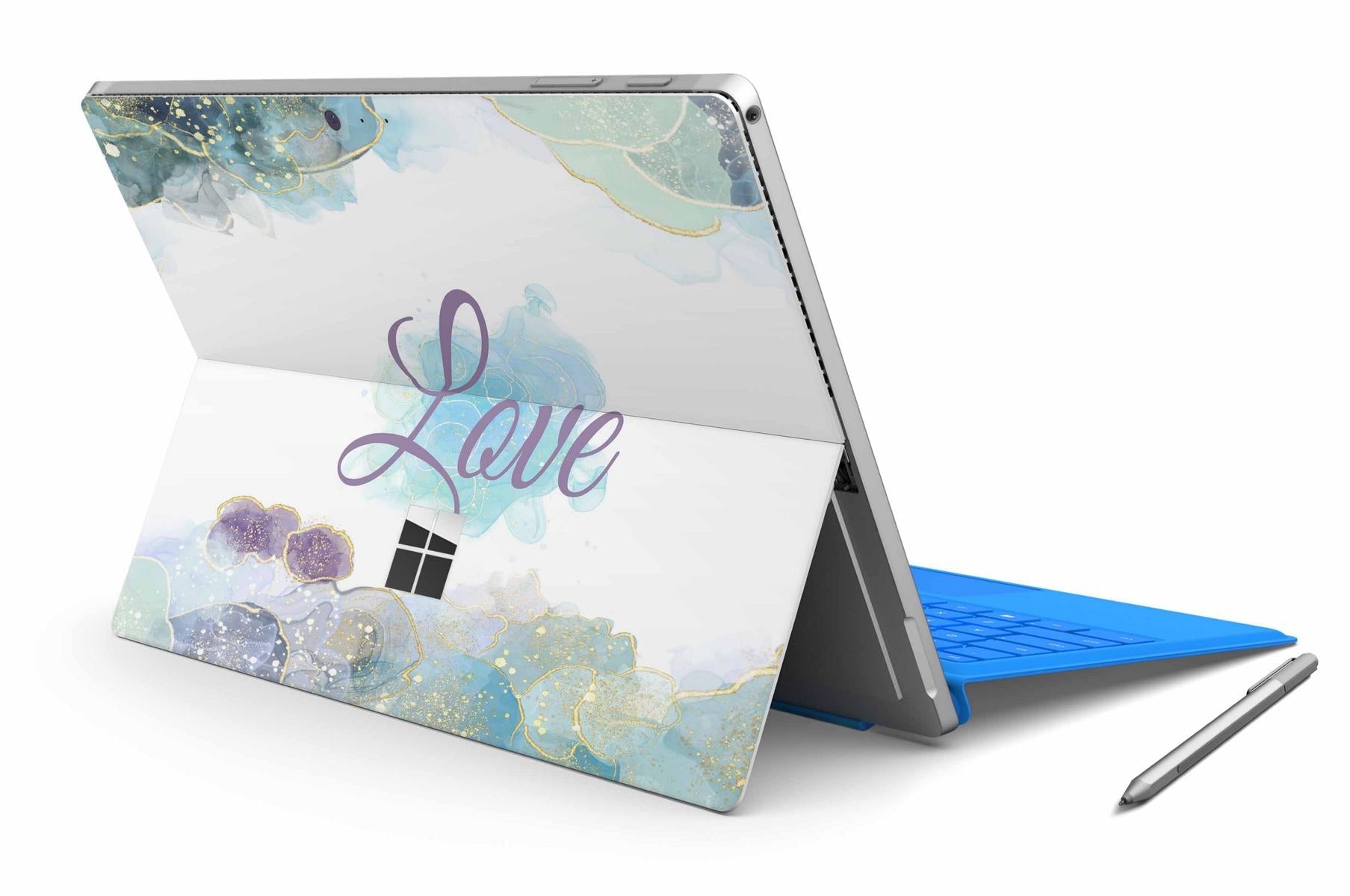 Microsoft Surface Go 4 Skins Design Vinyl Premium Folie Modellwahl Motiv Glitter Love Aufkleber skins4u