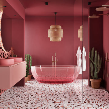 Mastello roze badkamer met Icon roze bad