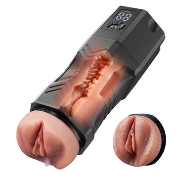 Masturbator with 5 Suction Levels & 9 Vibration Modes – Realistic Riding & Squeezing