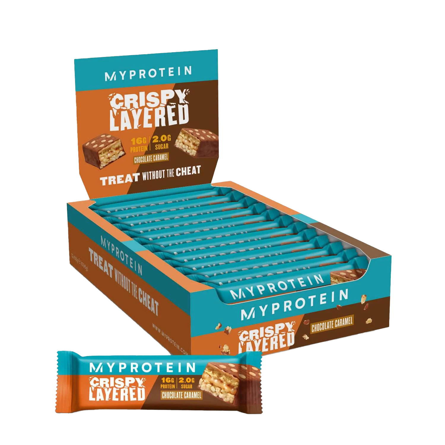 MyProtein Crispy Layered Protein Bar 12x58g Chocolate Caramel