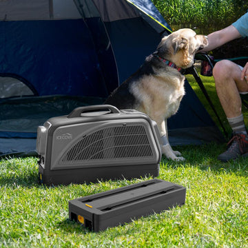 SUNJOY IceCove Portable Air Conditioner with 2 Power Bank for Outdoor Tents and Indoors - Gray