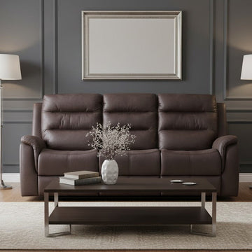NADAL FABRIC 3 SEATER WITH ELECTRIC RECLINERS CHARCOAL