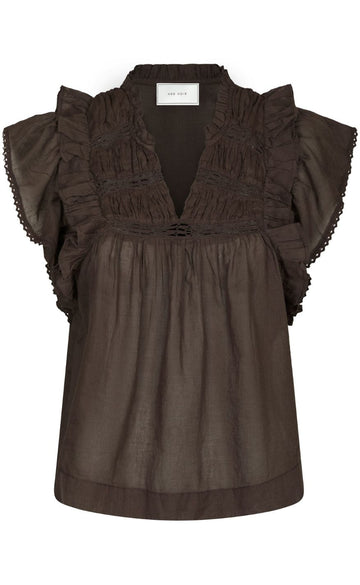 Neo Noir Top - Jayla - Dark Brown