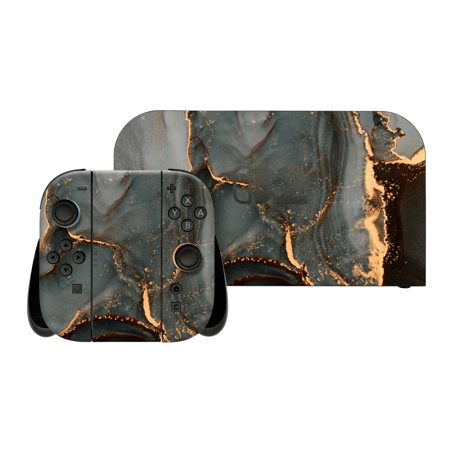 Nintendo Switch 2 Print Printed Custom SIGNATURE AGATE GEODE Deep Forest Skin, Wrap, Decal, Protector, Cover by QSKINZ | qskinz.com