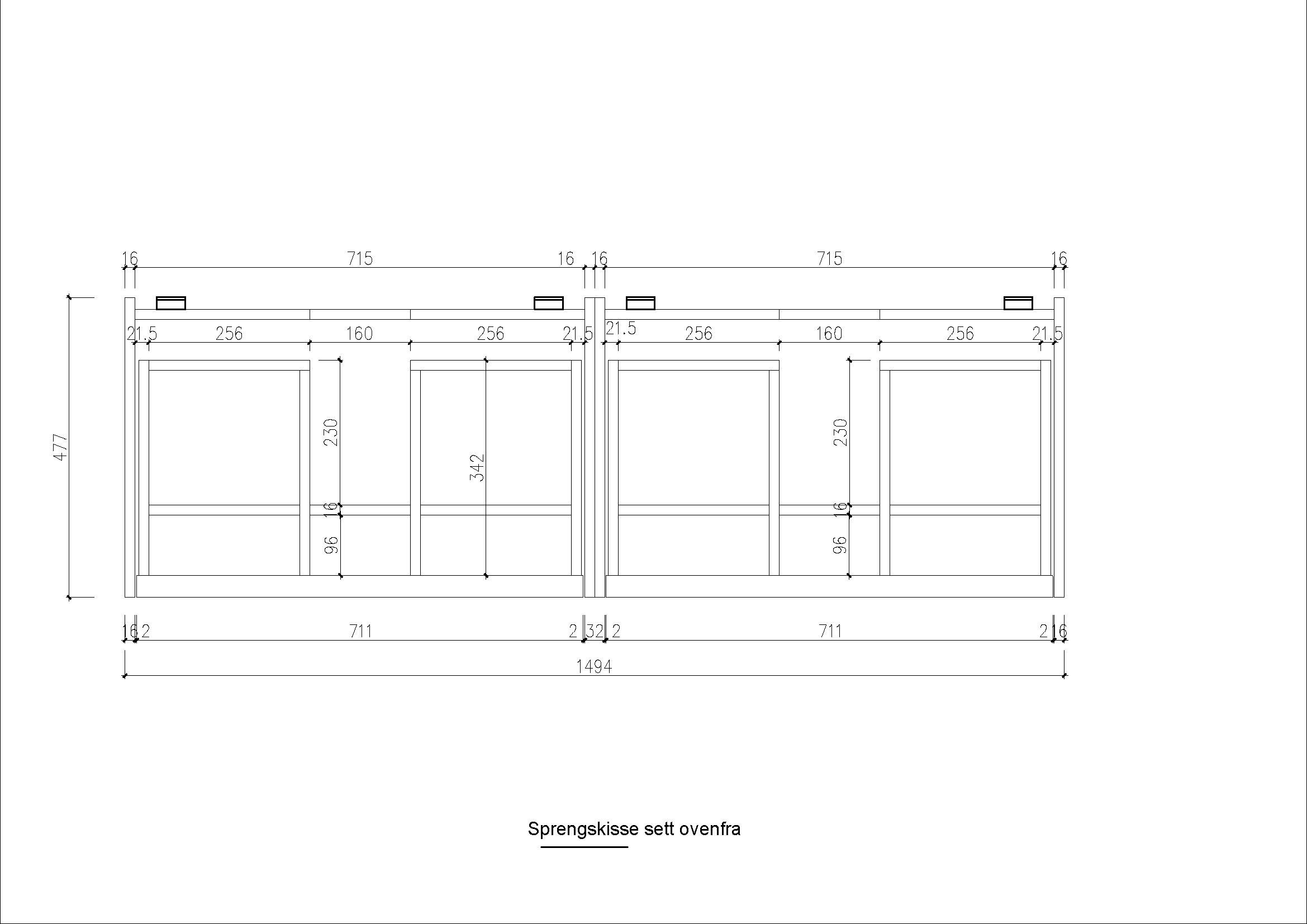 Nordic frame 150 lys grå m/dobbel sort matt servant & 2 speil