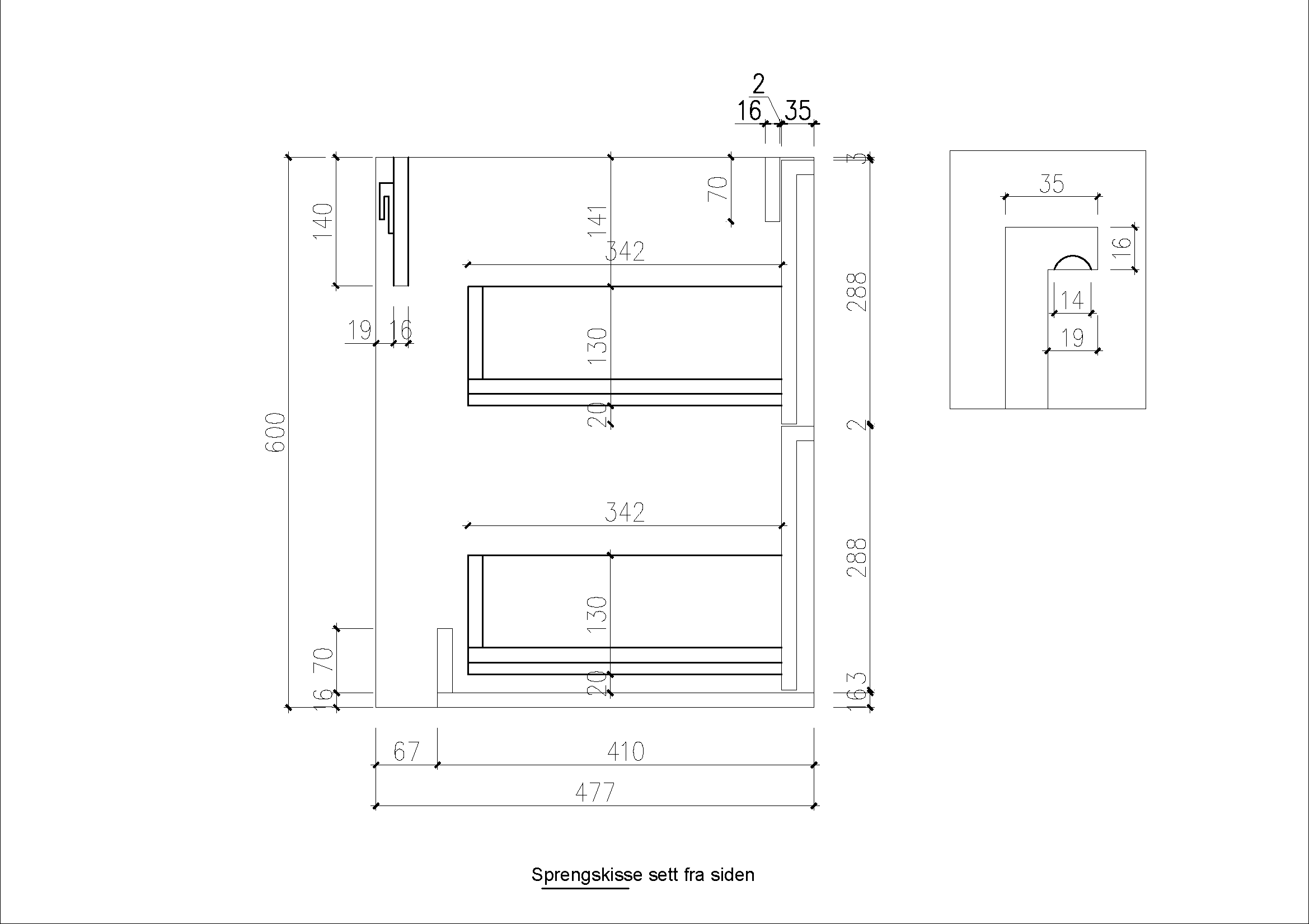 Nordic frame 150 lys grå m/dobbel sort matt servant & 2 speil