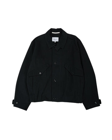lost & found Norse Projects Norse Projects Vandel Herringbone Twill Flight Jacket All Black