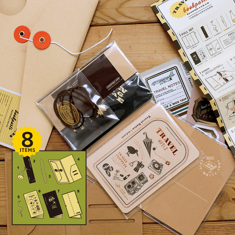 Kit d'assemblage pour carnet de voyage – BenStore – Format au choix (Regular ou passeport)
