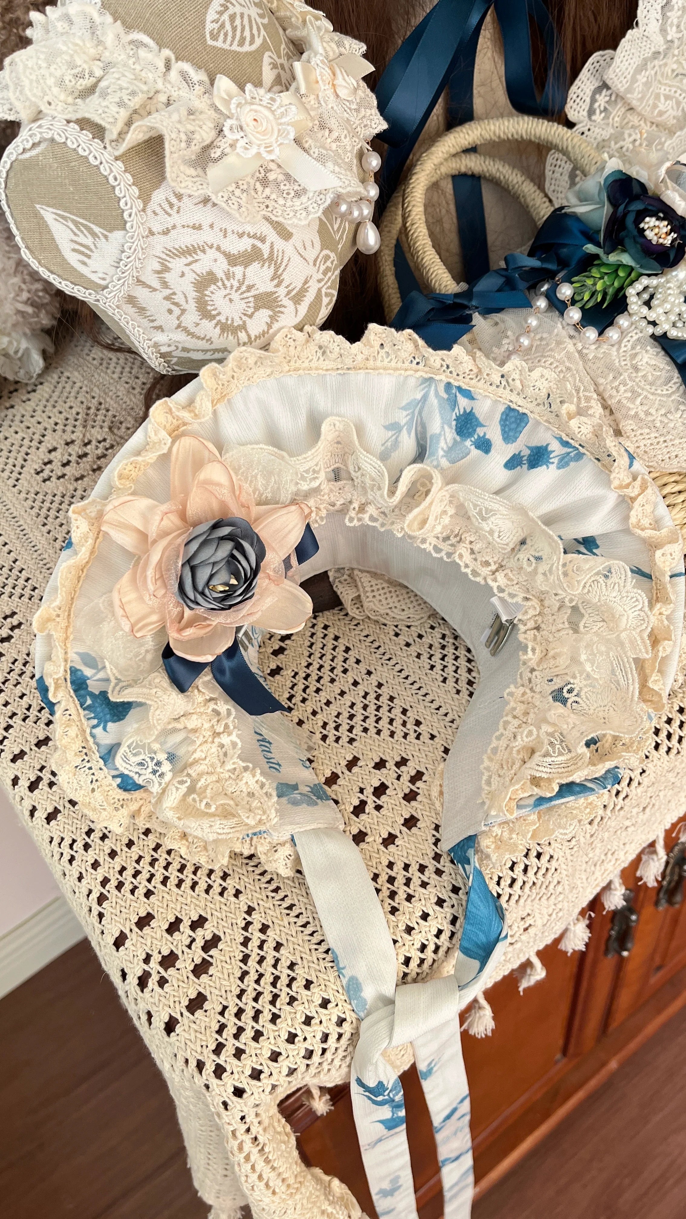Mulberry Poem - Country Lolita Accessory Set Headdress and Handbag BNT Only One Size