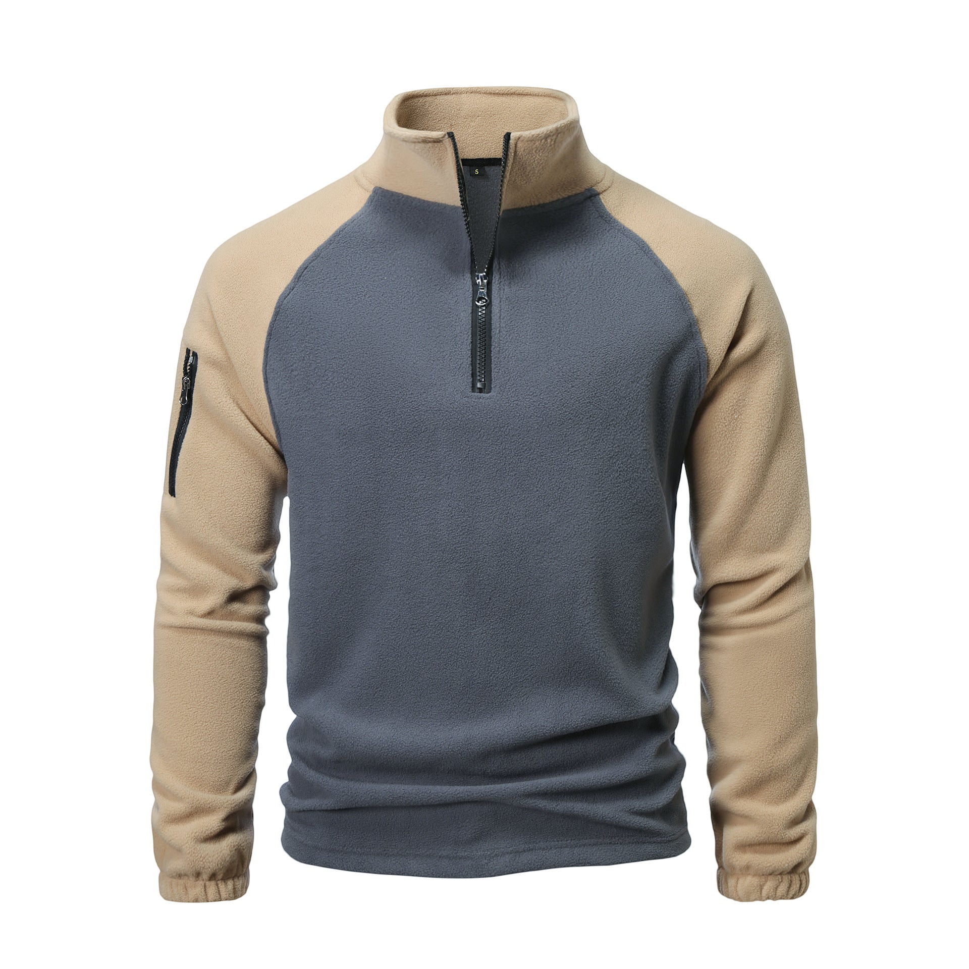 Herren Fleecejacke Hochkragen Reißverschluss Warm - BerlinGlamour