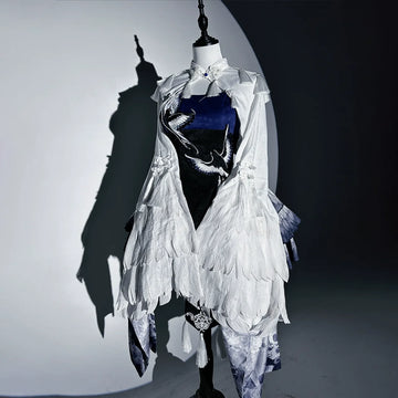 Dark Blue Feathered Finch — Chinese Classic Lolita Dress Set
