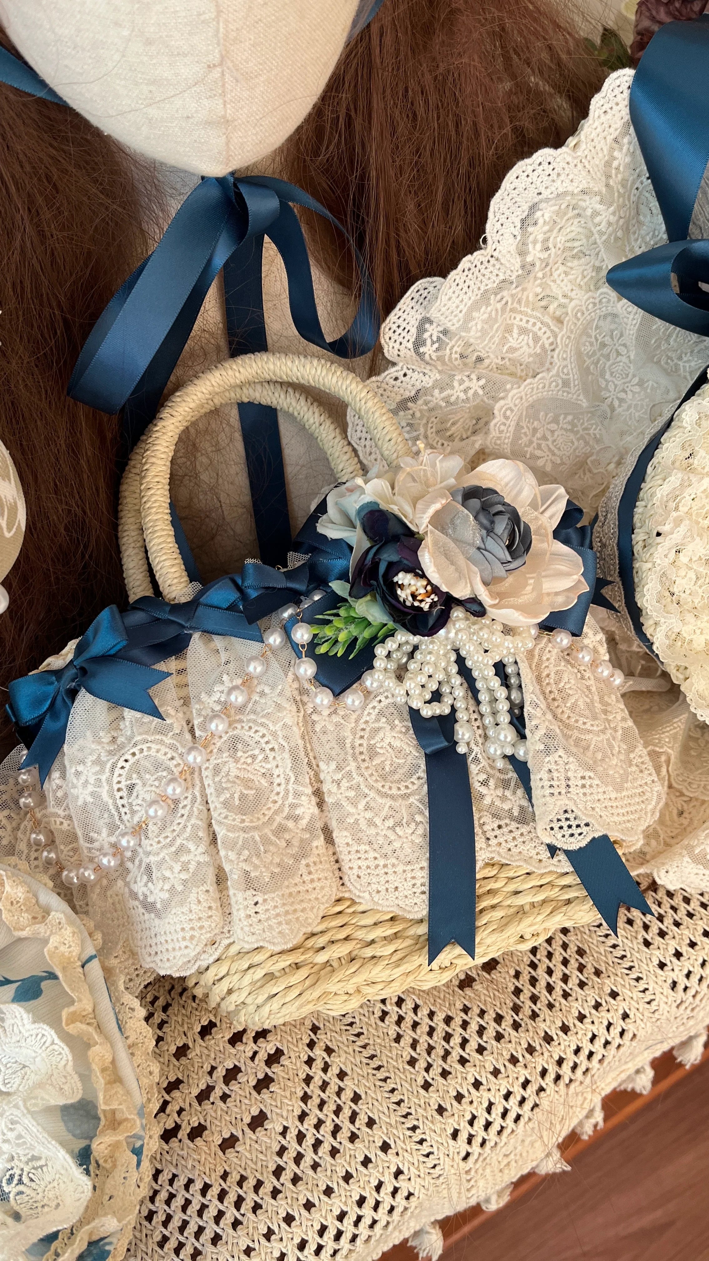 Mulberry Poem - Country Lolita Accessory Set Headdress and Handbag Handbag Only One Size