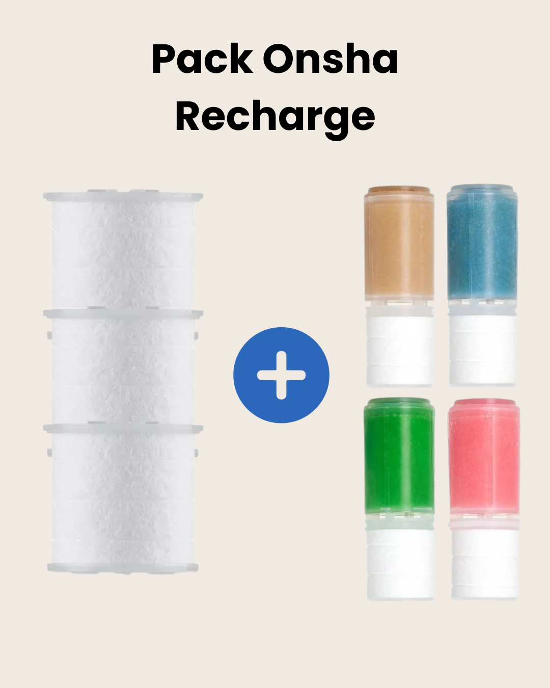 SULLAB - Kit de recharge de douche pour  3 filtres à source chaude Thermale - Onsha 4 Parfums assorties