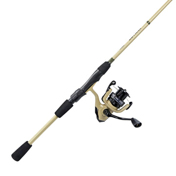 Okuma Outrax - Spinning Combo fishing rod and reel in beige with black ergonomic handle and spinning reel, designed for versatile fishing tackle use.