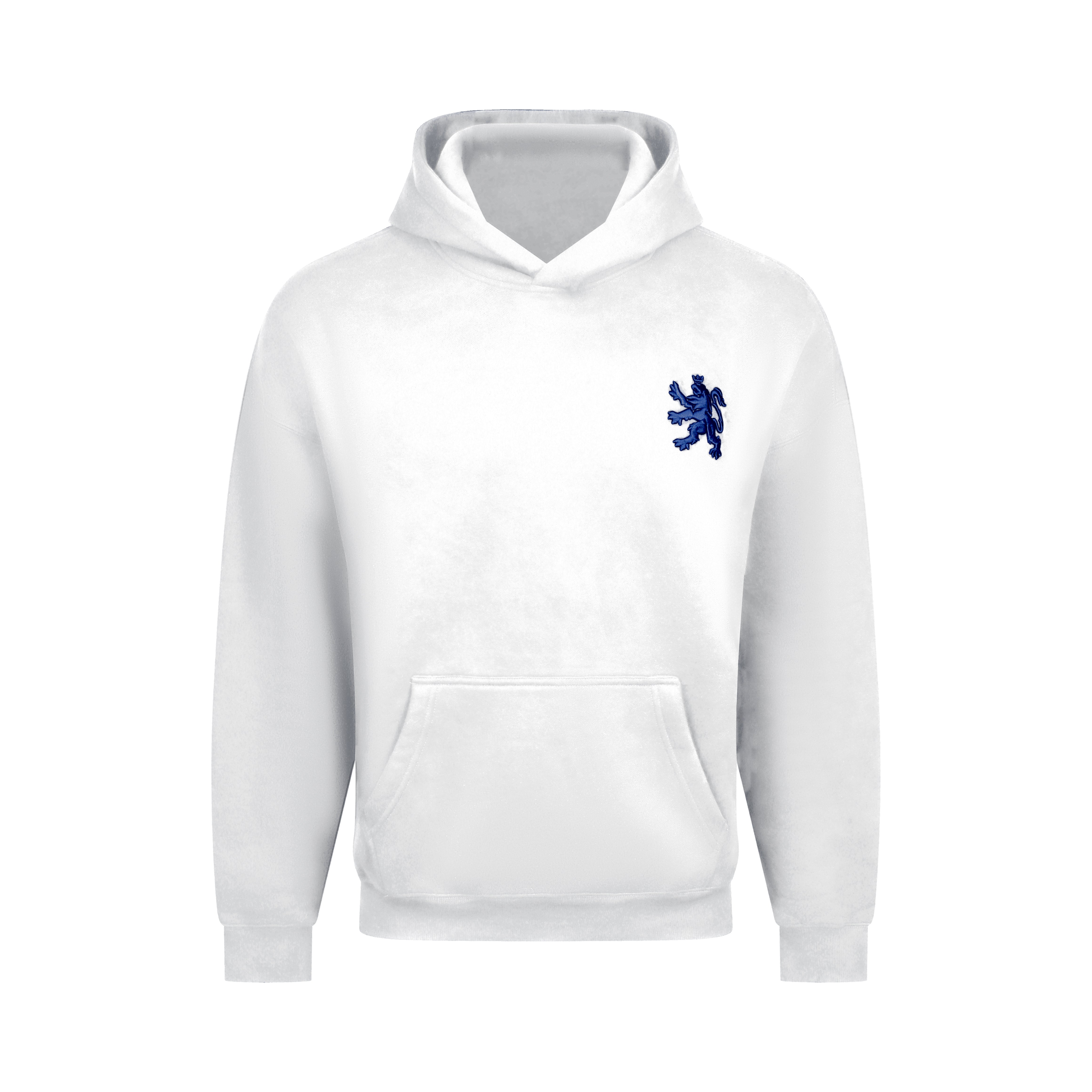 O.Leo Hoodie Wit (Blauwe Leeuw)
