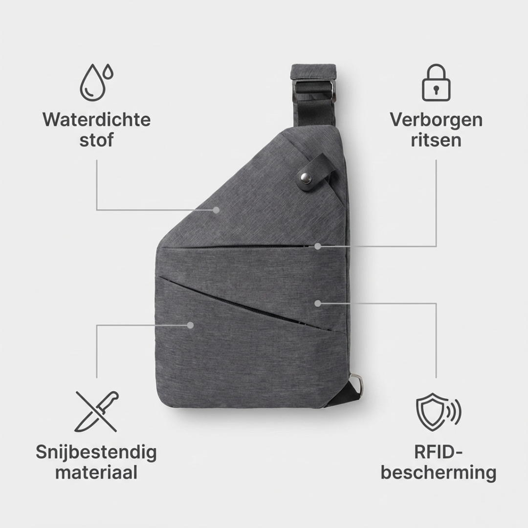SecuWalker™ | Premium Anti-Diefstal Slingbag – Veilig, Waterdicht & Ultiem Comfort