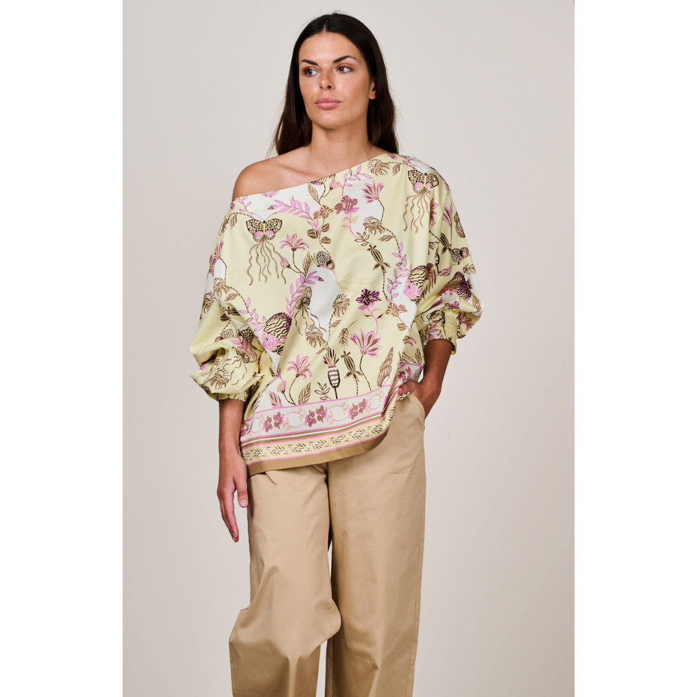YESS - BLOUSE -  ULLA - SUNFISH LICHT GEEL