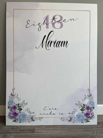pannello guest book per firme e dediche per eventi