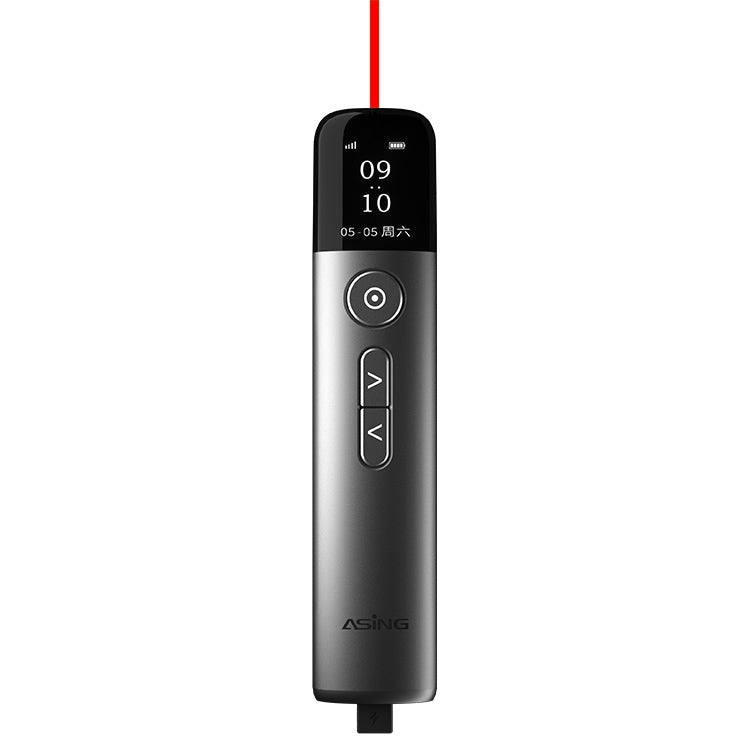 Lisslune | ASiNG A9 128MB Red Light Multifunctional PPT Touch Laser Page Turning Pen Wireless Presenter (Gray)