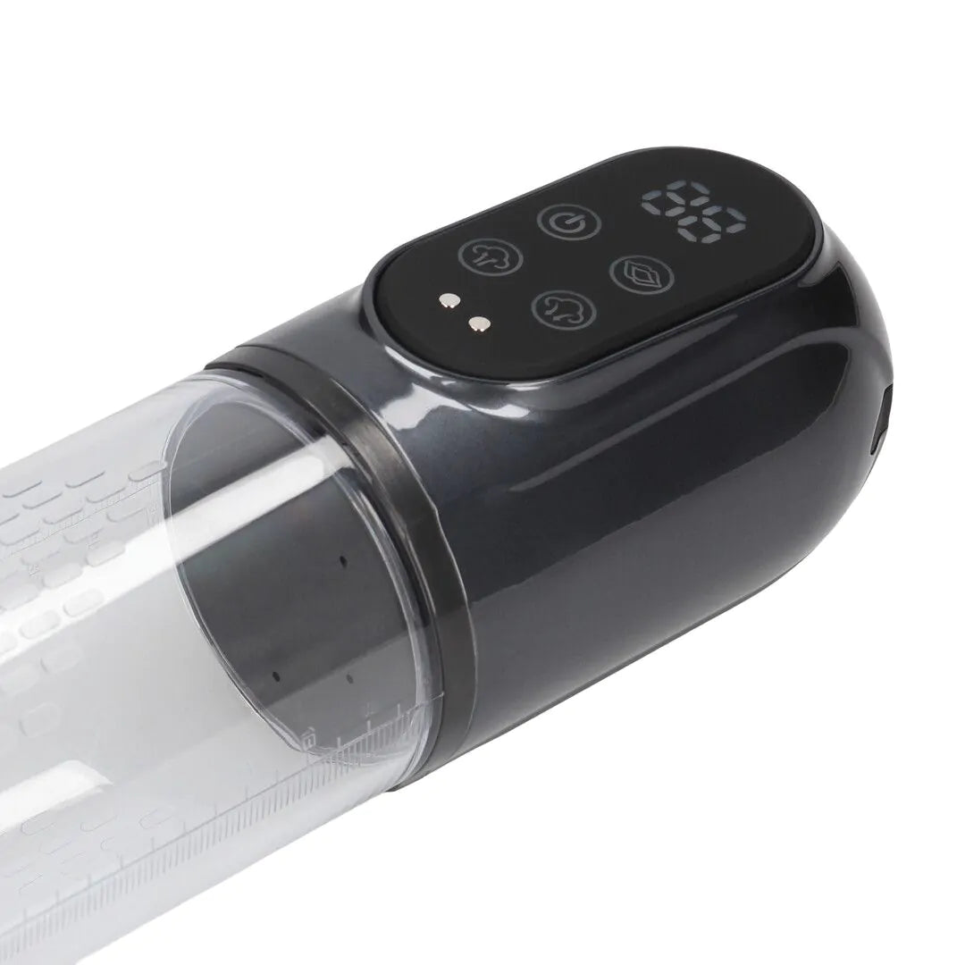 Pumped Engage Automatic Waterproof Penis Pump Masturbator Gun Metal