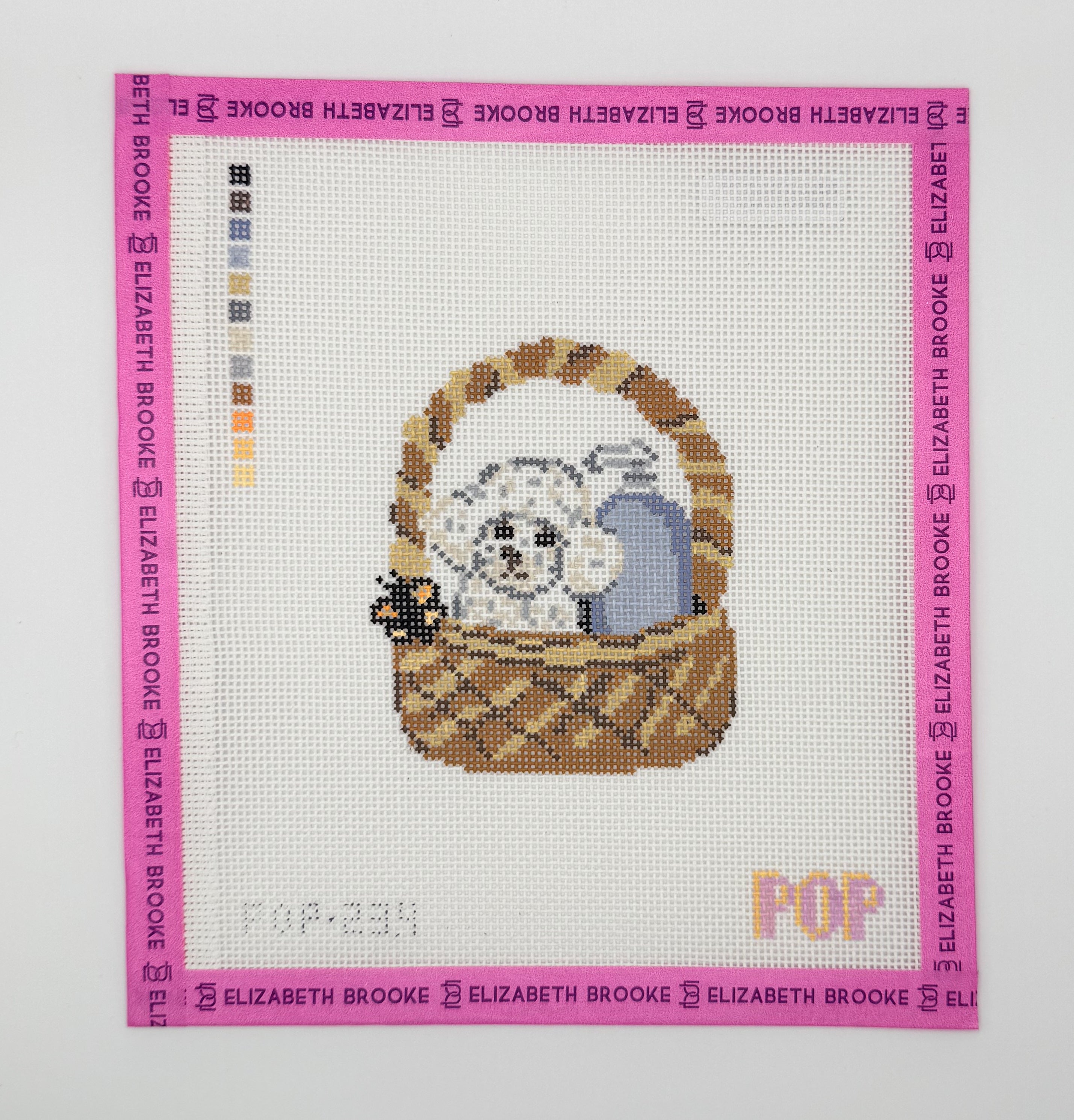 Precious in a Basket Needlepoint canvas