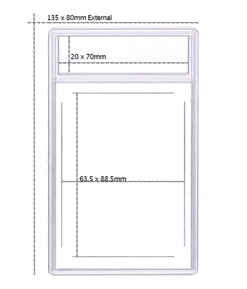 dimension of a pokemon card Clear PSA Style Empty Card Slab for Pokemon / Magic Trading Cards (63.5 x 88.5mm)