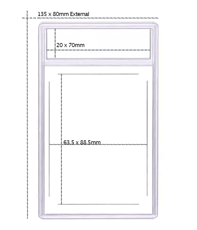 dimension of a pokemon card Clear PSA Style Empty Card Slab for Pokemon / Magic Trading Cards (63.5 x 88.5mm)