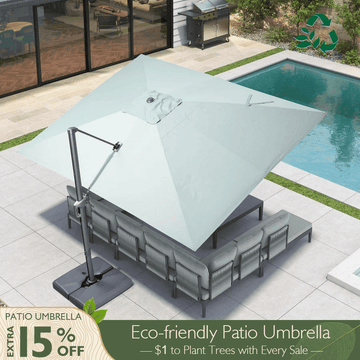 PURPLE LEAF Eco-friendly Affordable Patio Umbrella UV Resistant Sustainable Yard Umbrellas