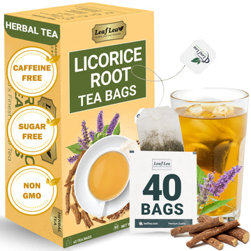 LeafLea Licorice Tea – Natural Licorice Root Herbal Tea, Caffeine-Free