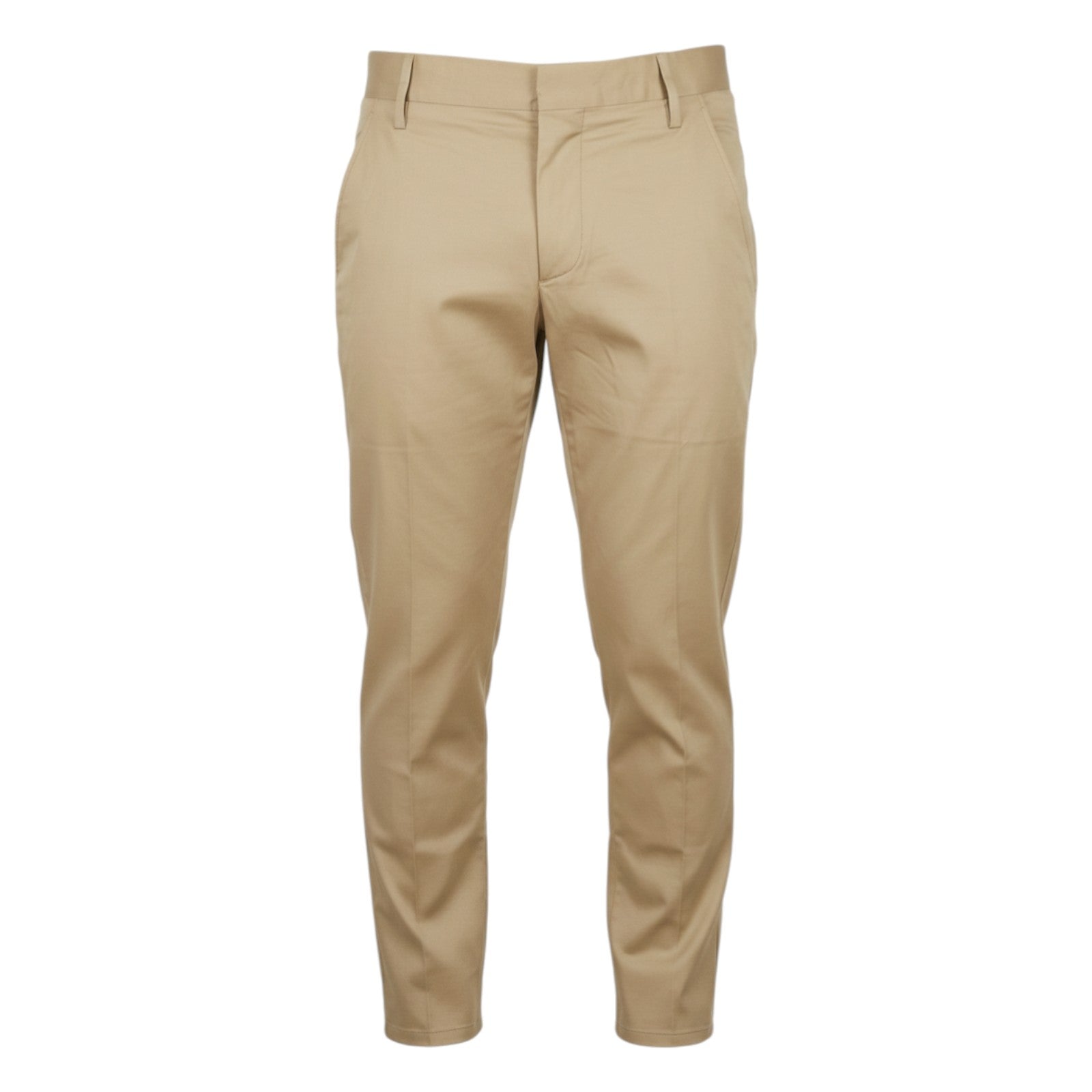 Slim Fit Cropped Slant Pocket Trousers Havana