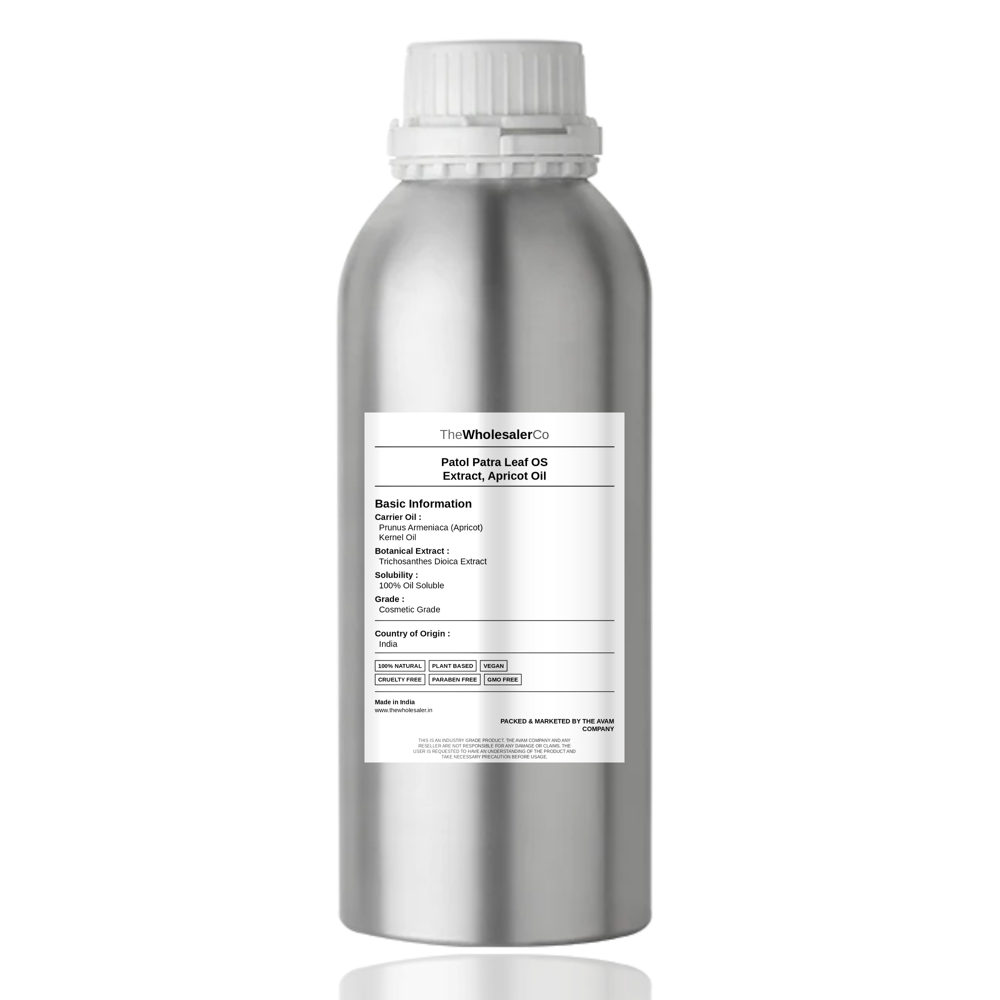Patol Patra Leaf OS Extract, Apricot Oil
