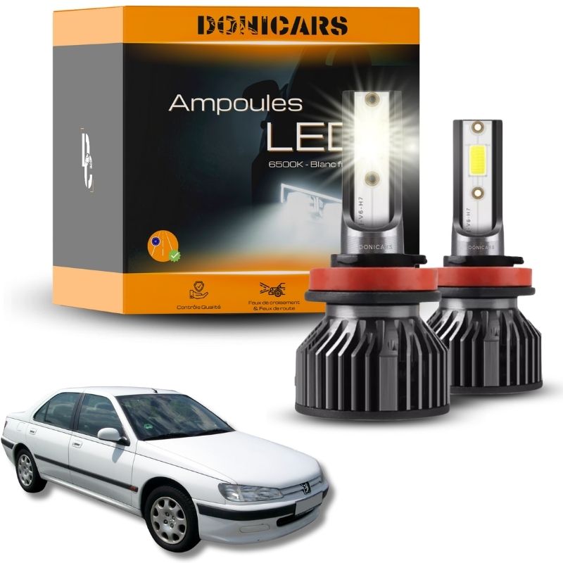 Pack Ampoules LED H4 Peugeot 406 (1995 à 2004) - Kit LED Feux de croisement et feux de route