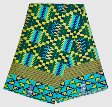 Wax Tissu Pagne Africain Kenté pailleté Brillant 6 Yards