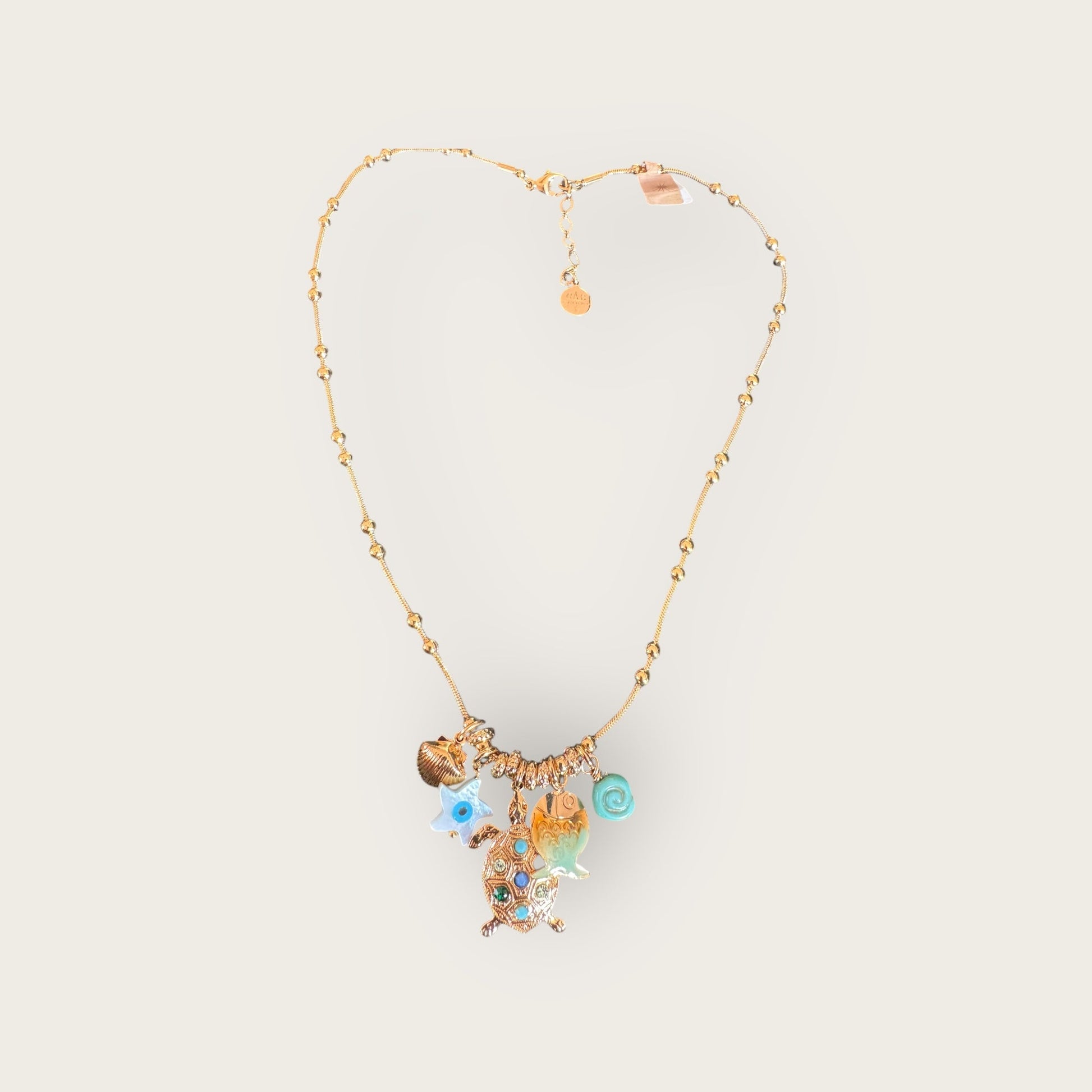 GAS BIJOUX - Collier BELLAVITA en métal doré à l'or fin avec charm's