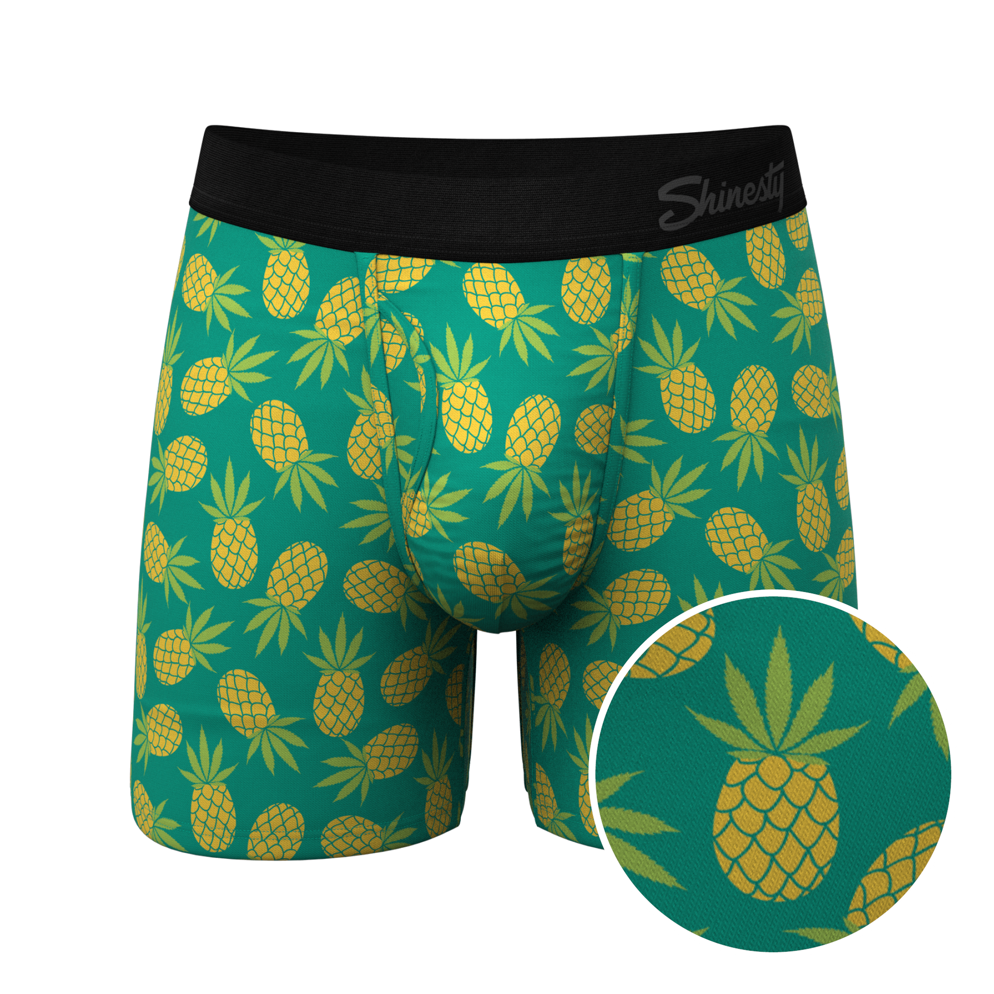 The Pineapple Express | Pineapple Ball Hammock® Pouch Underwear With Fly - Shinesty
