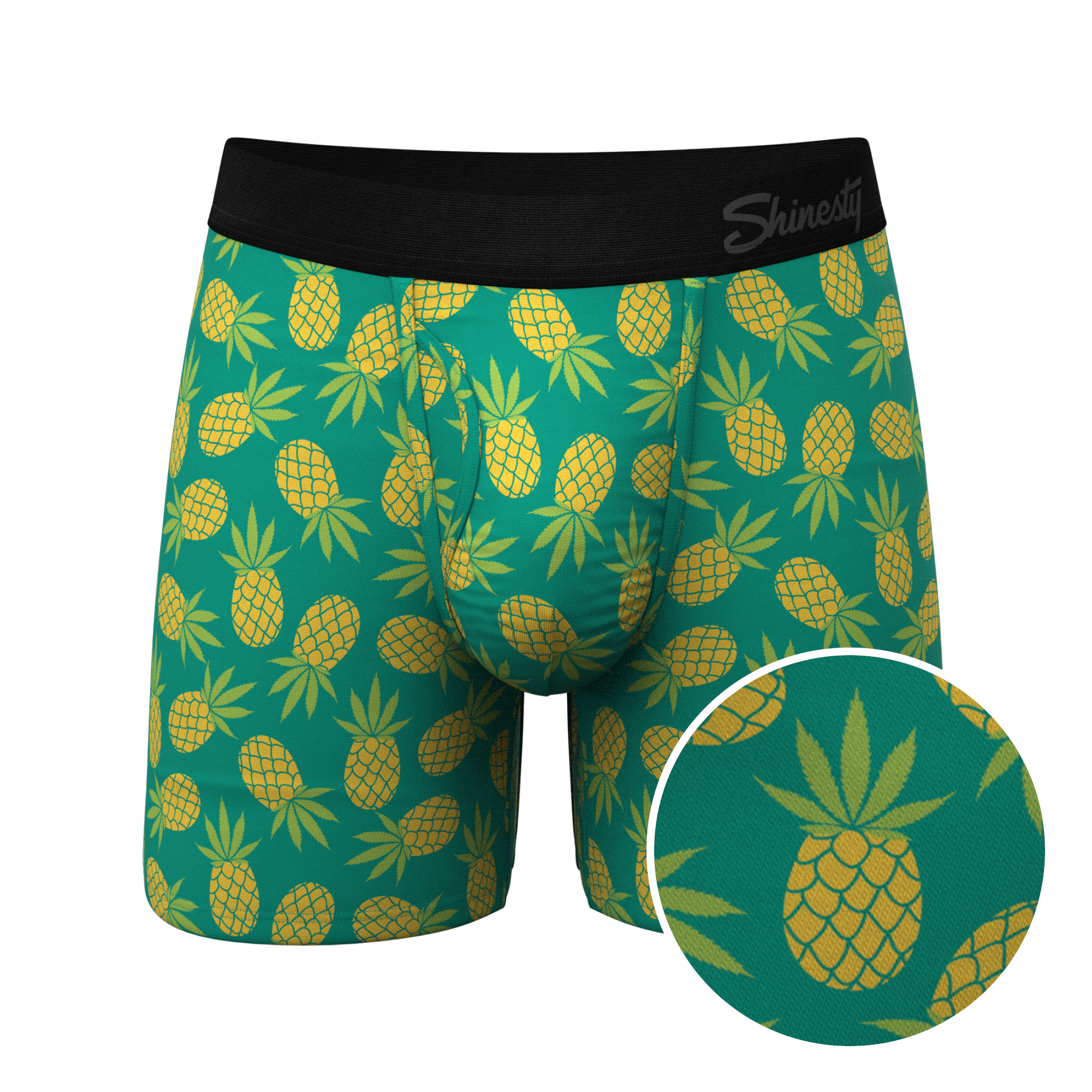The Pineapple Express | Pineapple Ball Hammock® Pouch Underwear With Fly - Shinesty