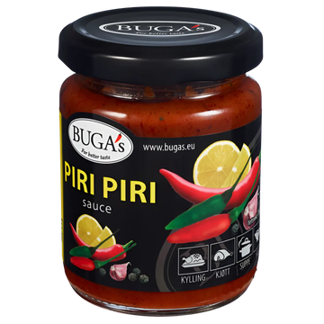 Kjøp Piri Piri Sauce - Buga’s, 160g på nett - Fodda.no Asiatiske nettbutikk