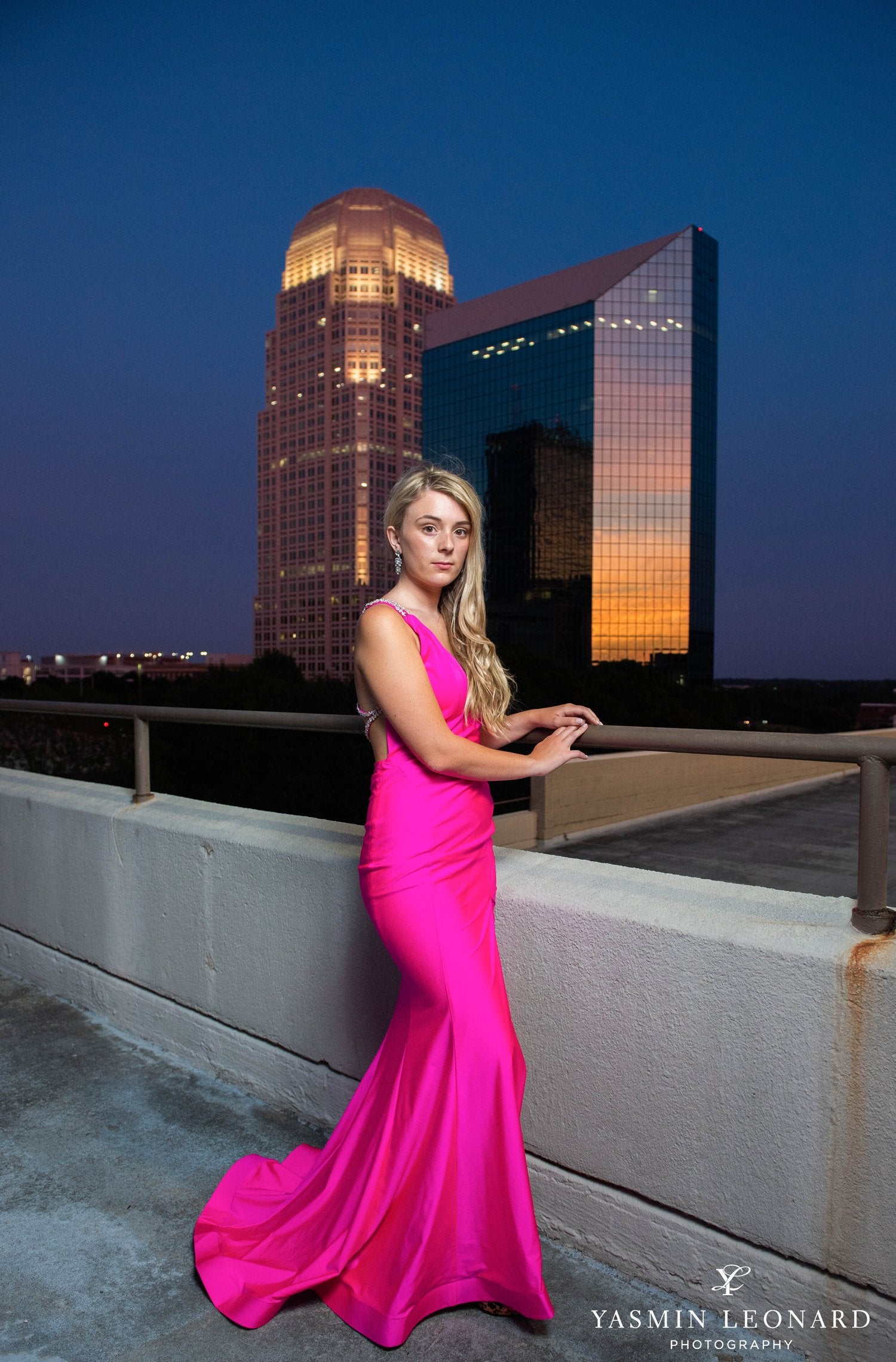 Downtown Winston Salem - Prom Dress Senior Session