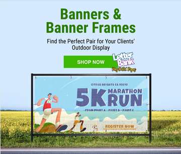 Outdoor Permanent in-ground banner and frame stand