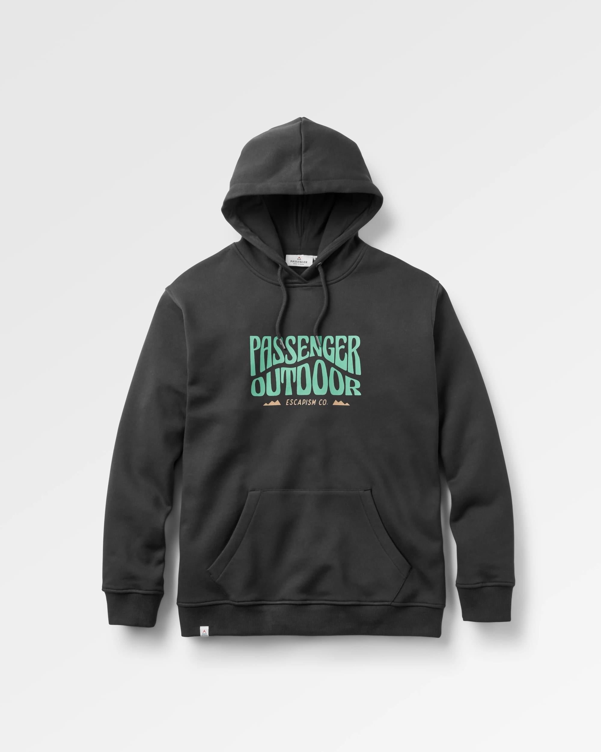 Yuca Organic Cotton Hoodie - Black - Flatlay