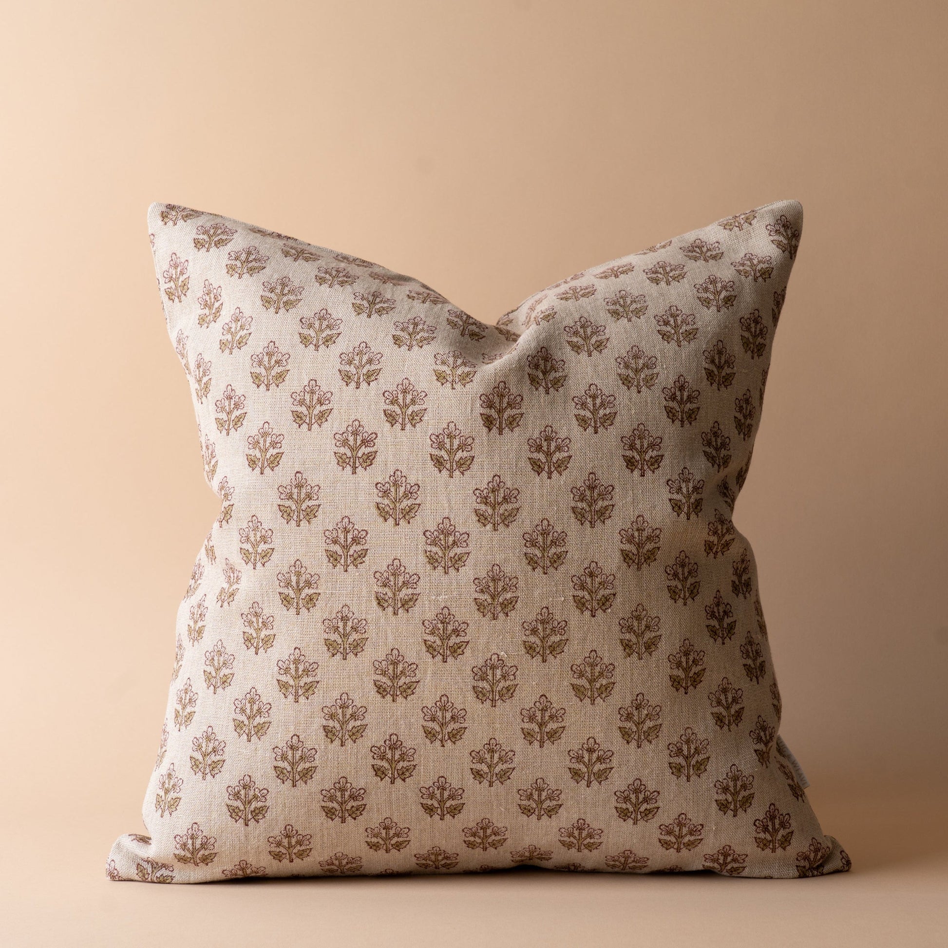 Sadie Block Print Pillow Cover 1 - PILLOWS - Block print - neutral ORNA HOUSE