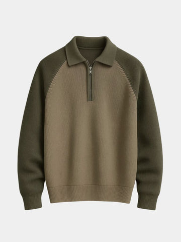 Raglan Quarter Zip Sweater - Casa  Laro CASA LARO