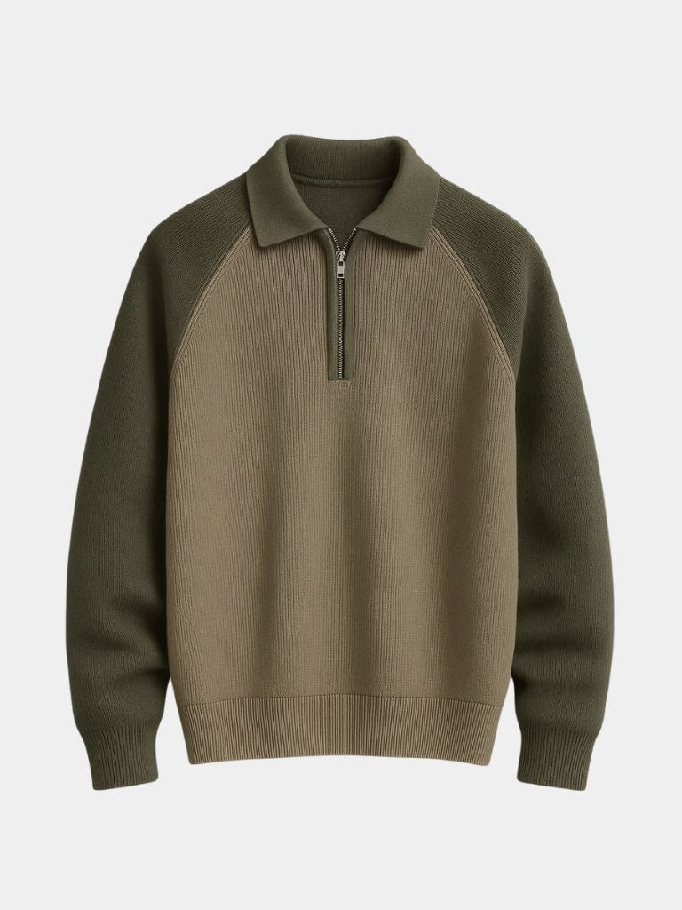 Raglan Quarter Zip Sweater - Casa  Laro CASA LARO