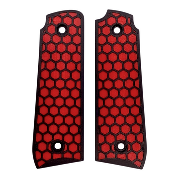 Red & Black Honeycomb Printed Ruger Mark IV 22/45 Grips