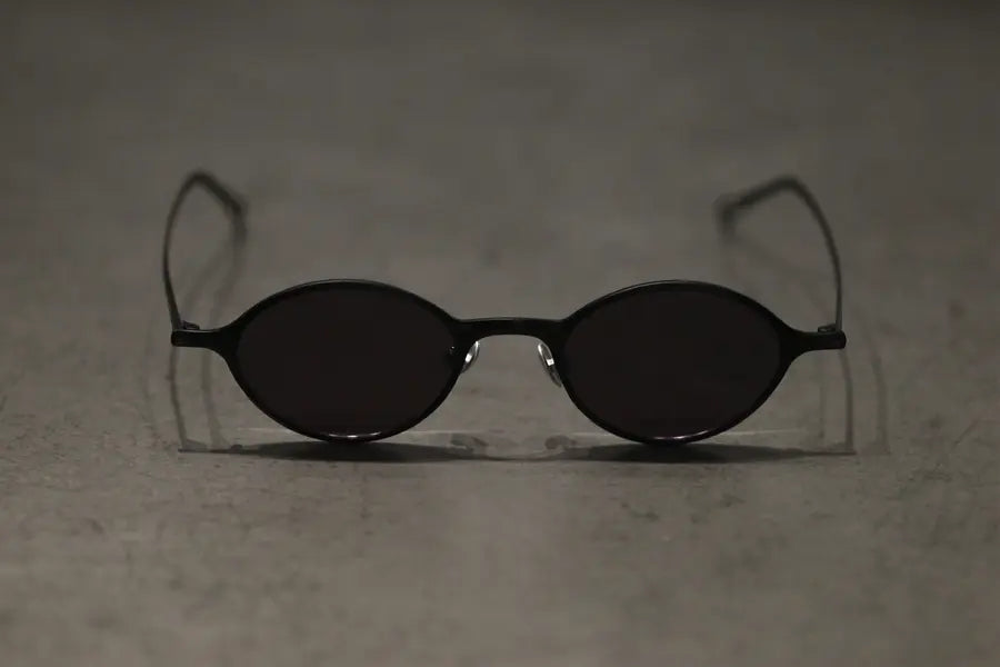Rigards Titanium Oval Thin Frame Glasses RG1039TI Series Collection RG-RG1039TI-HEI Black
