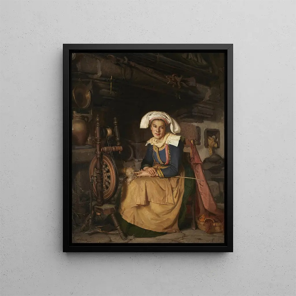Robert Wylie - La Fileuse Bretonne The Spinner.webp